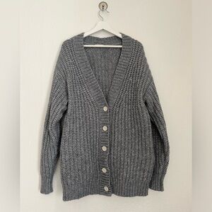 Aritzia TNA Oversized Wool V-Neck Cardigan